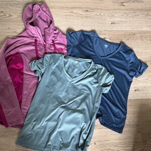 Pink Hoodie and Two T-Shirts Set